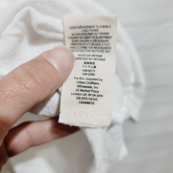 Free People White Keep It Casual Linen Blend Oversized T-Shirt, sz XS - Picture 9 of 12